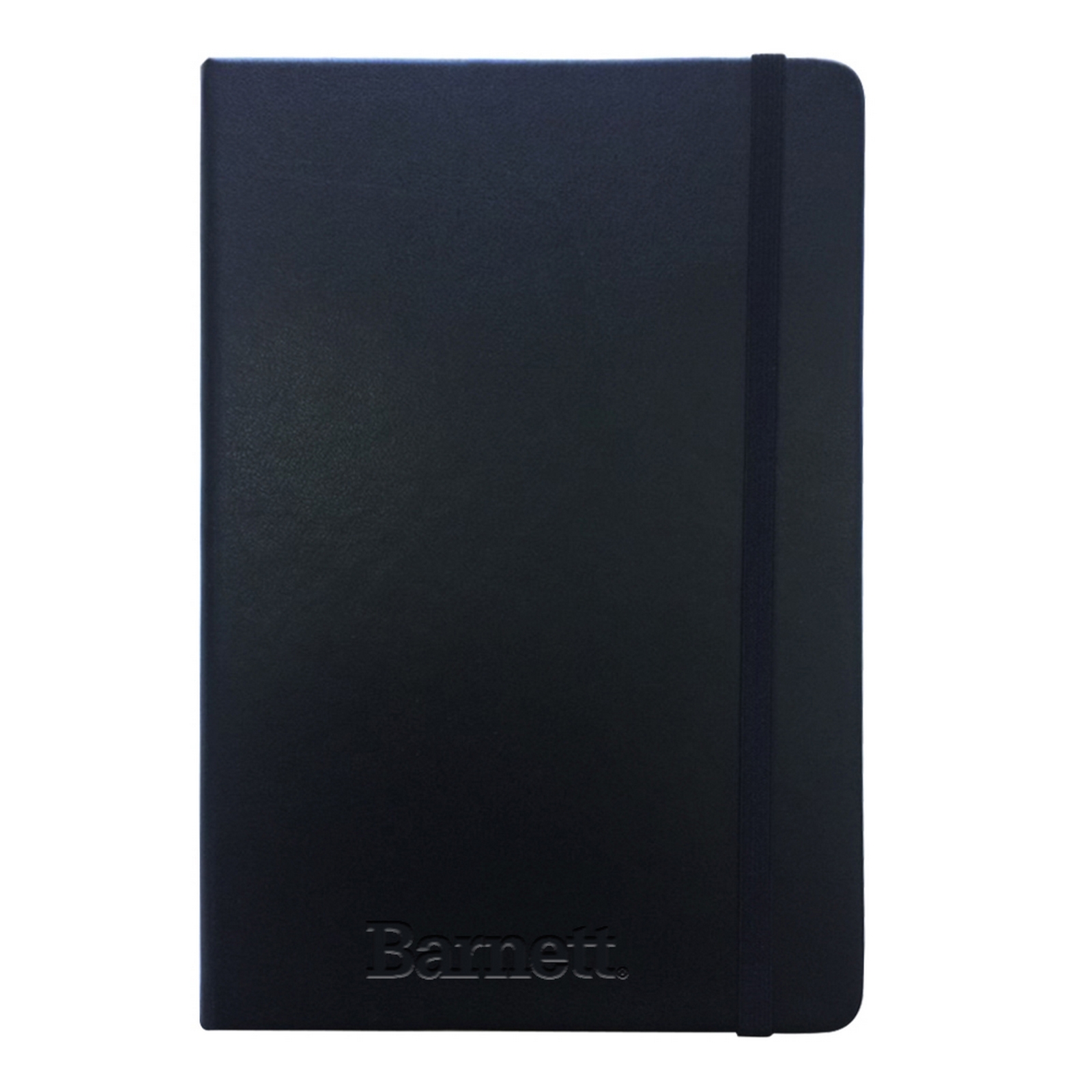 Hard PU Notebook With Pocket - Black