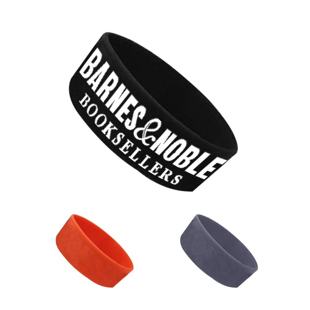 1 Inch Ink Injected Debossed Silicone Wristband - 1 Inch Ink Injected Debossed Silicone Wristband