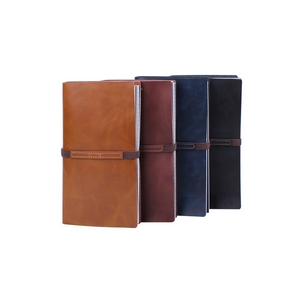 Leather Traveler's Notebook with Wide Elastic Closure - Leather Traveler's Notebook with Wide Elastic Closure